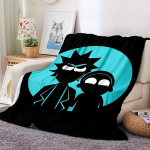 1 tk Rick Morty flanellist pleed Kerge pehme soe igap&auml;evane tekk diivani, voodi, reisimise jaoks, L1028041 130x150cm blue