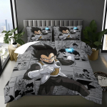 Kuum anime voodipesukomplekt D-Dragon-Ball Tekikate ja padjap&uuml;&uuml;r 2/3 tk T&auml;iuslik kaunistus teismelise magamistuppa EU Single(135*200cm)3pcs gray