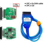 BMW INPA K+DCAN FT232RL OBD2 diagnostikakaabel sisse/v&auml;lja l&uuml;litiga Included valge
