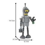 MOC Futurama Bender Robot Mudel Ehitusklotsid Animatsiooni Tegevuskuju Vihane Robot Loov Disain Klotsm&auml;nguasi Kingitus PDF Instructions