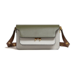 Marni Trunk Reguleeritav Nahast &Otilde;larihm Surunupp-kinnitus Vasikanahast Crossbody Kott Naiste kotid SBMP0121U1LV589Z411N Basic Set (Bag+Dust Bag)