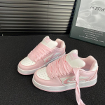Niche roosad laiad kingad ins trendikad kevadised uue disainiga spordi- ja vabaaja leivakujulised kingad size 35 roosa