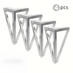 H&otilde;bedased metallist m&ouml;&ouml;bijalad, 15 cm paksused rauast jalad diivani, teleri aluse, vannitoakapi ja kohvilaua jaoks - poleeritud viimistlus