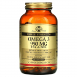 Solgar, Oomega-3, EPA ja DHA, 3x tugevus, 950 mg, 100 pehmet kapslit