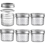 12 tk Masoni purki &Otilde;hukindlad kaaned Klaasist konserveerimispurgid 3,4 untsi/100 ml Tavaline kaanega V&uuml;rtsipurgid Meepurgid 12pcs 100ml gray