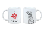 English Pointer - cup with a dog, cute cup with graphics, a gift with your photo from the Art-Dog brand valge