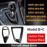 For BMW F20 F21 F22 F23 F30 F34 F10 F11 F07 F18 F25 F26 F15 F16 i8 RHD LHD Real Carbon Fiber Gear Shift Knob Panel Frame Trim Model A LHD