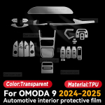 OMODA 9 2024 2025 Autode Siseosa Kaitse Kriimastusvastane TPU Kile Armatuurlaua Keskjuhtimise Navigatsiooni Tarvikud Left rudder
