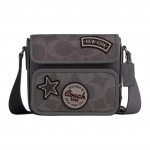 Coach Sullivan 20 Monogramm Patchwork Kunstnahast Ja Veisenahast &Otilde;la Crossbody Kott Suur Meeste kotid Hall Pronks CCG29-QBGRM Basic Set (Bag+Dust Bag)