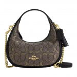 Coach Carmen 20 Crossbody kott kuldse riistvara ja signatuurv&ouml;&ouml;ga Naiste k&auml;ekotid Must CCF76-IMYF5 Basic Set (Bag+Dust Bag)