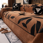 Luksuslik diivanikate Nelja hooaja universaalne Kaasaegne minimalistlik Must diivanir&auml;tik T&auml;ielik katvus Viska tekk Elegantne diivanitekk 180 x 130cm