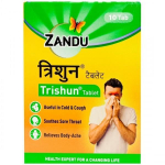 Zandu Trishun Ayurveda Tabletid k&uuml;lmetuse, k&ouml;ha, kurguvalu, kehavalu jaoks 30 tabletti X 2 pakki