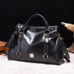 Luksuslik k&auml;ekott Br&auml;nd Vintage &otilde;lakott Kvaliteetne PU kott Tassliga ripats Stiilne crossbody kott Tipptasemel t&ouml;&ouml;portfellid must