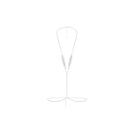 Swarovski X Skims V-kujuline Inlay Kaunistatud Roodiumiga Pinnatud Keekett Naiste Keekett H&otilde;bedane 5678061 F,Silver