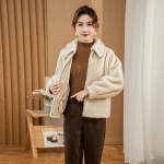 Western Style Mom Winter Outfit imitatsioon naaritsa jope, keskealiste naiste karusnahast integreeritud top, keskealiste ja eakate lukuga karusnaha l&uuml;hike stiil XL