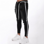 Meeste mood Casual Denim sirge auguga p&uuml;ksid Distressed teksad Pikad p&uuml;ksid L