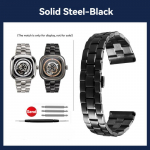 28mm t&auml;isterasest kellarihm SEVENFRIDAY P2/M1/S2/M2/02M kellale Meeste k&auml;ev&otilde;ru Must H&otilde;bedane kinnitus 28mm must