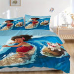 3 tk Moana & Happy Pig Tr&uuml;kitud Tekikott Pehme ja Mugav Tekikate Magamistoa, K&uuml;lalistetoa Voodipesukomplekt S069 135x200cm