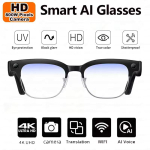 2026 Uued 8K HD AI Nutiprillid Meestele Chat GPT 800MP Kaamera Bluetooth K&otilde;ne AI T&otilde;lge H&auml;&auml;lassistendi Juhtimine P&auml;ikeseprillid Naistele sinine