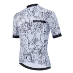 Kass Must ja Valge Jalgrattas&auml;rgi Komplekt Meeste Suvine L&uuml;hikeste Varrukatega Jalgratta MTB Ratta R&otilde;ivad Multikas Maillot Ciclismo &Uuml;htne Komplekt L white