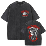 Rock Band Bad Omens Vintage Pesitud T-s&auml;rk Meeste Gooti Punk L&uuml;hikeste Varrukatega T-s&auml;rgid Suvine K&otilde;rge Kvaliteediga Puuvillane T-s&auml;rk Streetwear M black