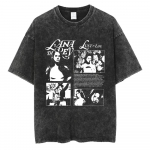 s Singer Lana Del Rey Pesitud T-s&auml;rk Harajuku Meeste Naiste Retro L&uuml;hikeste Varrukatega Moodsad T-s&auml;rgid &Uuml;lem&otilde;&otilde;dulised Puuvillased T-s&auml;rgid Streetwear S