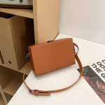 Tugev Minimalistlik Rihmaga Kott Unisex T&auml;navamood Isikup&auml;rane Karbikujuline Kott Meestele Kohvri Kujuline Crossbody kott &Otilde;lakott Messenger kotid pruun