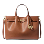 Michael Kors MK Carson Logo Magnetiline Sulgemine Nahast &Otilde;lakott Totes Kesk suuruses Naiste k&auml;ekotid Pruun 35S5G2ZS3T-LUGGAGE Basic Set (Bag+Dust Bag) brown