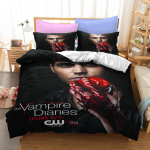 3D prinditud The Vampire Diaries voodipesukomplekt poistele t&uuml;drukutele &uuml;heinimesevoodi kuninganna suurus tekikott padjap&uuml;&uuml;r voodi lapsed t&auml;iskasvanud kodu tekstiil EU single(135x200cm)