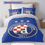 GNK Dinamo Zagreb Voodipesu Tekikott Komplekt Tekikott Padjap&uuml;&uuml;r Kodu Kaunistus S&uuml;nnip&auml;evakingitus (1 * tekikott + 2 * padjap&uuml;&uuml;ri, ilma s&uuml;damikuta) 135x200cm