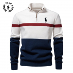 Ralph Lauren tikitud uus suur p&uuml;stkraega meeste kampsun, poollukuga, v&auml;rviplokkidega kootud kampsun S