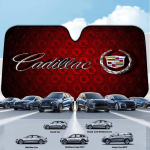 AARY1 C-Cadillac Auto Auto P&auml;ikesekaitse Esiklaasi P&auml;ikesekaitse Enamiku Sedaanidele MAASTURID Blokeerib Maksimaalselt UV-kiirgust Hoiab Teie S&otilde;iduki Jahedana