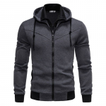 Pusad Meeste Pikkade Varrukatega Vabaaja Jakk Sweatshirt Puuvillane Mantel Kapuutsiga Pealsed M tumehall v&auml;rv