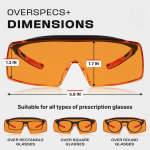 Turvaprillid UV UV-kaitsega ja kriimustuskindlad prillid ANSI Z87.1Sertifitseeritud reguleeritavad sinise valguse vastased kaitseprillid Black-framed orange slice