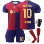 Barcelona Messi 2024/2025 Kodus&auml;rk Jalgpallis&auml;rk Sinised Punased Triibud Meeste Spordir&otilde;ivad 100-110 cm