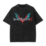 Devil May Cry 5 Logo Vintage Pesuga &Uuml;legabariidiline T-s&auml;rk | Unisex Action M&auml;ngu Streetwear T-s&auml;rk S mitmev&auml;rviline