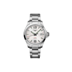 Longines Conquest V.H.P. Seeria kvartsliikumisega 50M veekindel kell 41 mm h&otilde;bedase sihverplaadiga roostevabast terasest korpus Meeste kellad L3.716.4.76.6 White Dial Silver Strap