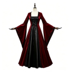 Halloweeni Vampiirikoostumus Kleit Korsetiga Cosplayks ja Teemapeoks DarkRed,S black