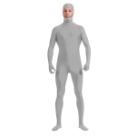 Uus T&auml;iskeha Zentai Kost&uuml;&uuml;m Halloweeni Meestele Teine Nahk Tihedad &Uuml;likonnad Spandex Nailon Bodysuit Cosplay Kost&uuml;&uuml;mid 140 gray