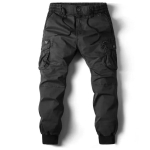 Puuvillased Meeste Cargo P&uuml;ksid Khaki Vabaaja Meeste Taktikalised Jooksup&uuml;ksid Cargo Mitme Taskuga Mood Mustad Armee P&uuml;ksid T&ouml;&ouml;riided 33 black