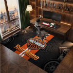 Harley-Davidson Personaliseeritud Kristall Sametvaip, Kohandatava Nimega Pehme Libisemisvastane Vaip Elutuppa Magamistuppa 80cmx120cm