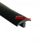 2/4/6/10 Meetrit PVC T-kujuline Servakate Puidust Paneeli Servakate Kaitseriba 18mm 22mm flat must