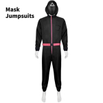 Kalmaari m&auml;ngu must kombinesoon Cosplay kost&uuml;&uuml;m Halloweeni m&auml;ngu lavastuseks Triangle,M black