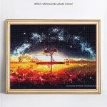 5D DIY Teemantmaal Scenic T&auml;isringi &ouml;&ouml; tikandid &Ouml;ised Rhinestone pildid 20X30