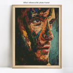 Teemantmaal Portree Teemanttikandid Meeste Teemantmosaiik T&auml;ieliku paigutusega pildid 20X30