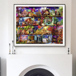 Teemanttikandid T&auml;is&uuml;mmargune teemantmaaling Touring Collection Ristpistes Piltide Rhinestones 20X30CM