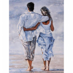 Teemanttikandid kaks armastajat T&auml;ielik 5D Teemantmaal Ristpistes Vaigust &uuml;mmargune teemant 20X30CM