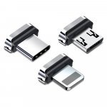 FONKENi magnetkaabli adapteripea tolmupistiku laadimispistiku n&auml;pun&auml;ited iPhone'i mikro-USB-t&uuml;&uuml;pi C jaoks Micro+Type-c+For IOS Plug