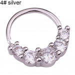 1 tk naiste kuuptsirkooniumoksiidist inkrusteeritud ninas&otilde;rmus Helix k&otilde;rvar&otilde;ngas, r&otilde;ngas augustamine ehted 4 h&otilde;be