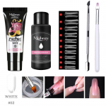 Poly Extention Gel Set Nail Art Clear Camouflage v&auml;rviline k&uuml;&uuml;neotsa vorm Crystal UV geel k&uuml;&uuml;negeel